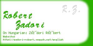 robert zadori business card